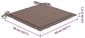Cadeiras de jantar p/ jardim 8 pcs c/ almofadões acácia maciça