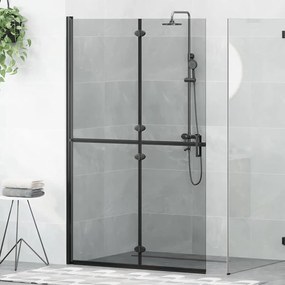 vidaXL Parede de chuveiro walk-in Preto 90 x 6.5 x 190 cm