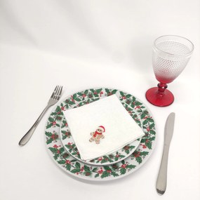 Individual/Guardanapo Rolinho Linho Of Gingerbread Man White
