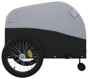 Reboque para bicicleta 45 kg ferro preto e cinza