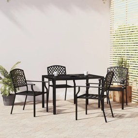 vidaXL 5 pcs conjunto de jantar para jardim aço antracite