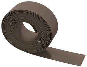Bordas de jardim 5 pcs 10 m 20 cm polietileno castanho