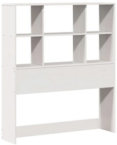 Cama com estante sem colchão 90x190 cm pinho maciço branco