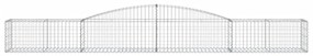 Cestos gabião arqueados 8 pcs 400x50x40/60 cm ferro galvanizado