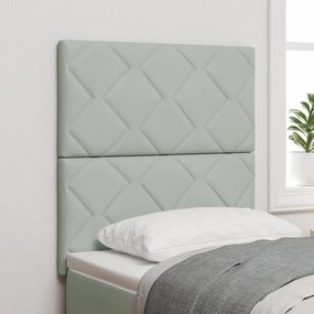 Cabeceira vidaXL Design Blocos de Diamante Cinza Claro 80 cm Veludo, C