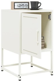 Mesa de cabeceira 36x39x60,5 cm aço branco