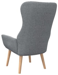 Poltrona Kalani WingBack em Tecido - Cinzento-Claro - Design Nórdico