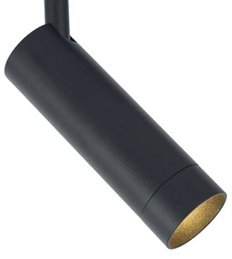 Foco moderno preto para sistema de calha monofásico GU10 35mm - Slimline Uzzy Moderno