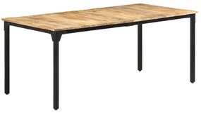 Mesa de jantar 180x90x76 cm madeira de mangueira áspera