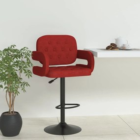 vidaXL Banco de bar tecido vermelho tinto