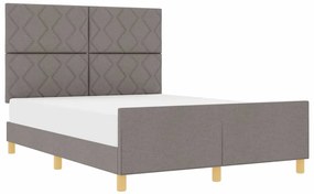 Cama vidaXL em Taupe, 160x200 cm, Tecido