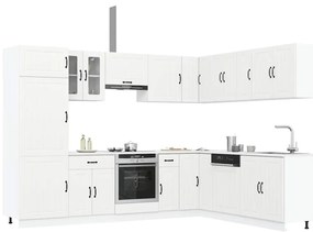 14 peças armário de cozinha conjunto Lucca branca