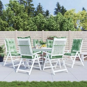 vidaXL Almofadões para cadeiras altas de jardim 6 pcs tecido folhas