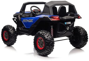 Carro elétrico para Crianças 24V 2 Lugares 4x4 Buggy UTV-MX 2000N Rodas de EVA, Assento de couro Azul