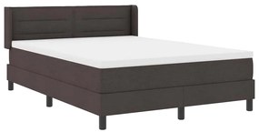 Cama Box Marrom Escuro 140 x 190 cm Tecido e Espuma