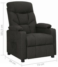 Poltrona reclinável tecido preto