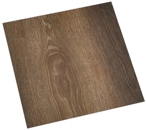Tábuas de soalho autoadesivas 55 pcs 5,11 m² PVC castanho