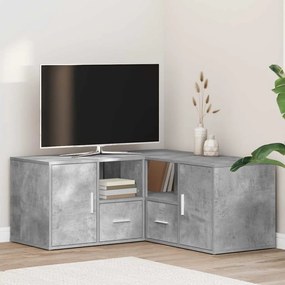 vidaXL Armário de canto 160x40x45 cm derivados madeira cinza cimento