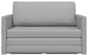 Sofá Cama de Chão 2-em-1 Cinzento-claro 124x71x78 cm Tecido