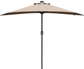 Guarda-sol de Jardim Cinzento-acastanhado 294 x 150 x 223 cm