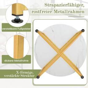 Conjunto de mesa de centro de 3 peças com estrutura de metal resistente - nogueira