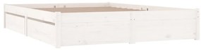 Estrutura de cama com gavetas 150x200cm tamanho King branco