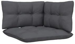 8 pcs conj. lounge de jardim com almofadões antracite pinho