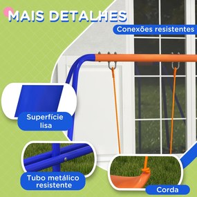 Outsunny Baloiço Infantil 4 em 1 Baloiço para Crianças com 2 Baloiços