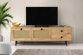 Móvel TV Hapsiyas – Carvalho Preto – 180x60x40 cm