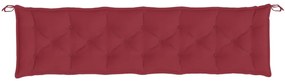 Almofadões banco jardim 2 pcs tecido oxford vermelho tinto