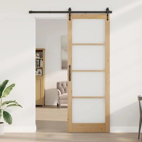 vidaXL porta interna com vidro "ORKDAL" 83x232x4 cm de madeira sólida de pinho