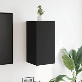 Móvel de TV de parede 2 pcs 30,5x30x30 cm preto