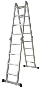 vidaXL Escada de alumínio 8 degraus 150 kg
