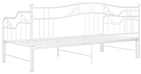 Estrutura sofá-cama de puxar 90x200 cm metal branco