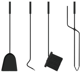 Conjunto de ferramentas para lareira 5 pcs 23x15x66 cm aço