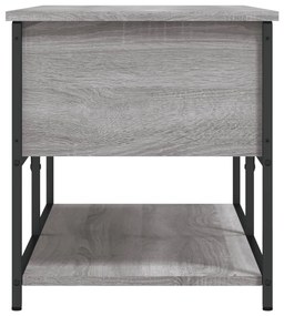 Banco arrumação 100x42,5x47cm derivados madeira cinzento sonoma