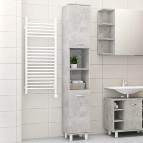 802628 vidaXL Armário de casa de banho 30x30x179 cm contrap. cinzento cimento