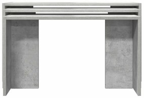 Mesas de encastrar 3 pcs derivados de madeira cinzento cimento