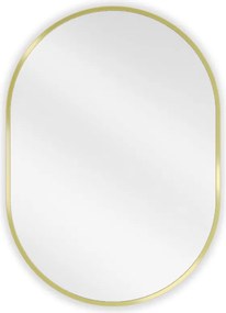 Mexen Loft espelho de casa de banho oval 70 x 50 cm, moldura dourada - 9851-070-050-000-50