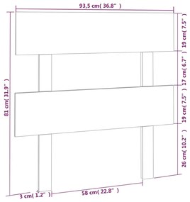 Cabeceira de cama 93,5x3x81 cm pinho maciço castanho mel