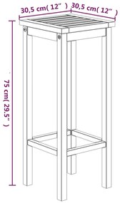 3 pcs conjunto de jantar para jardim madeira de acácia maciça