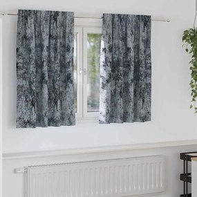 Cortinas de Veludo 2 peças com Ilhós Cinza Prata 140x140 cm