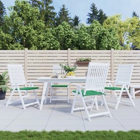 vidaXL Almofadões p/ cadeiras de jardim 4 pcs tecido oxford verde