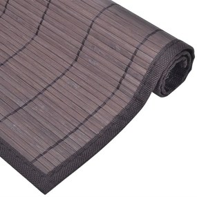 Individuais de mesa bambu 6 pcs 30x45 cm castanho-escuro