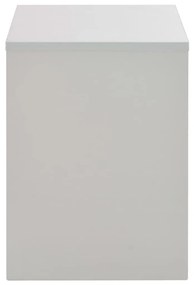 Toucador com espelho e banco 104x45x131 cm cinzento