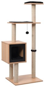 vidaXL Árvore para gatos c/ tapete arranhador sisal 123 cm