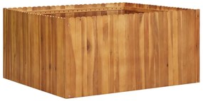 Vaso/floreira de jardim 100x100x50 cm madeira de acácia maciça