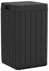 Caixote do lixo de exterior 38x38x65 cm PP antracite