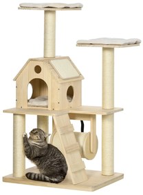 PawHut Árvore Arranhador para Gatos Altura 125cm Torre para Gatos com