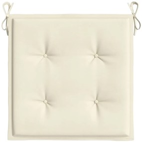 Almofadões p/ cadeiras de jardim 4 pcs tecido oxford creme